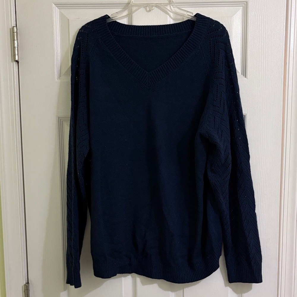 SHEIN Navy V-Neck Women's Sweater
